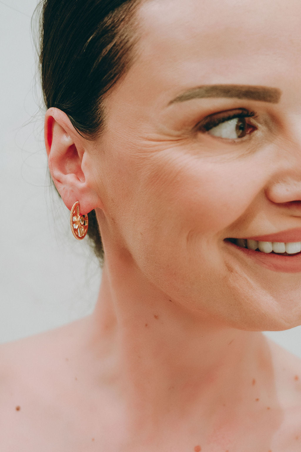Sun Wheel Earrings — Sky Blue Topaz